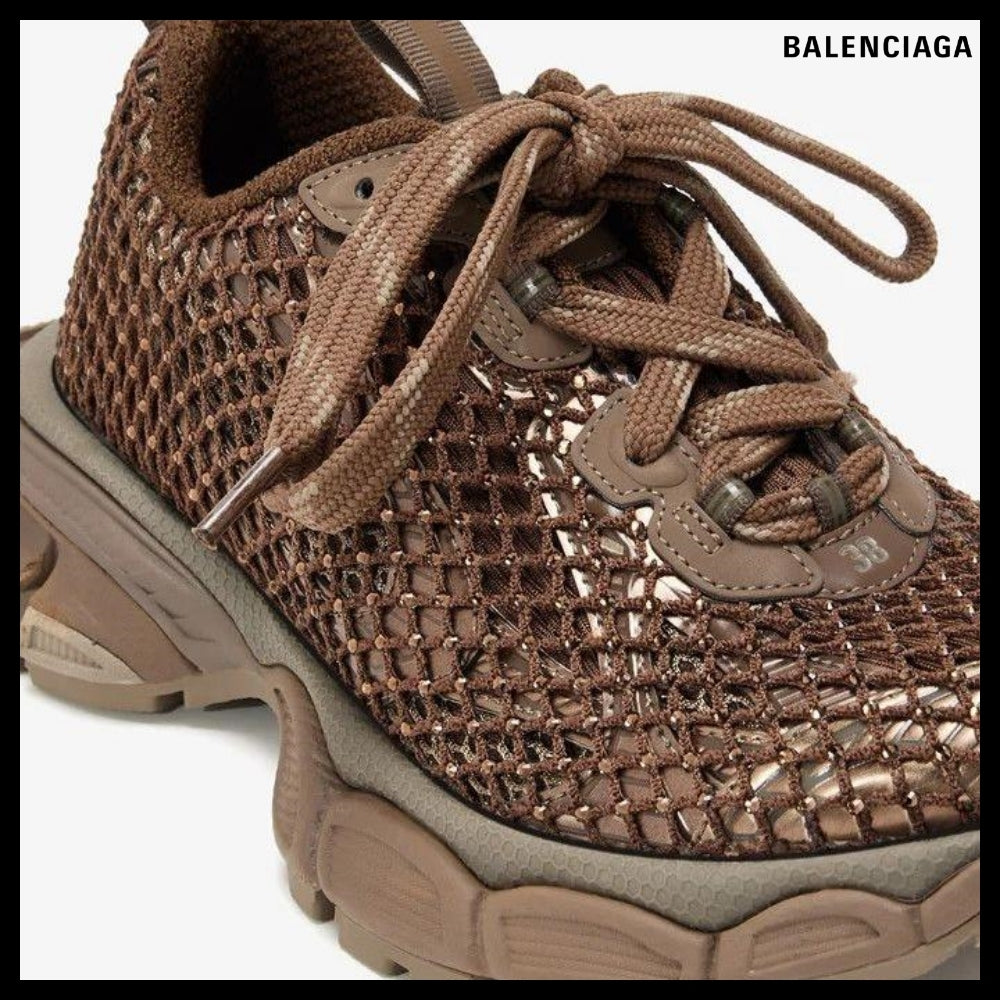 【BALENCIAGA】3XL Mesh Fishnet Sneakers Brown