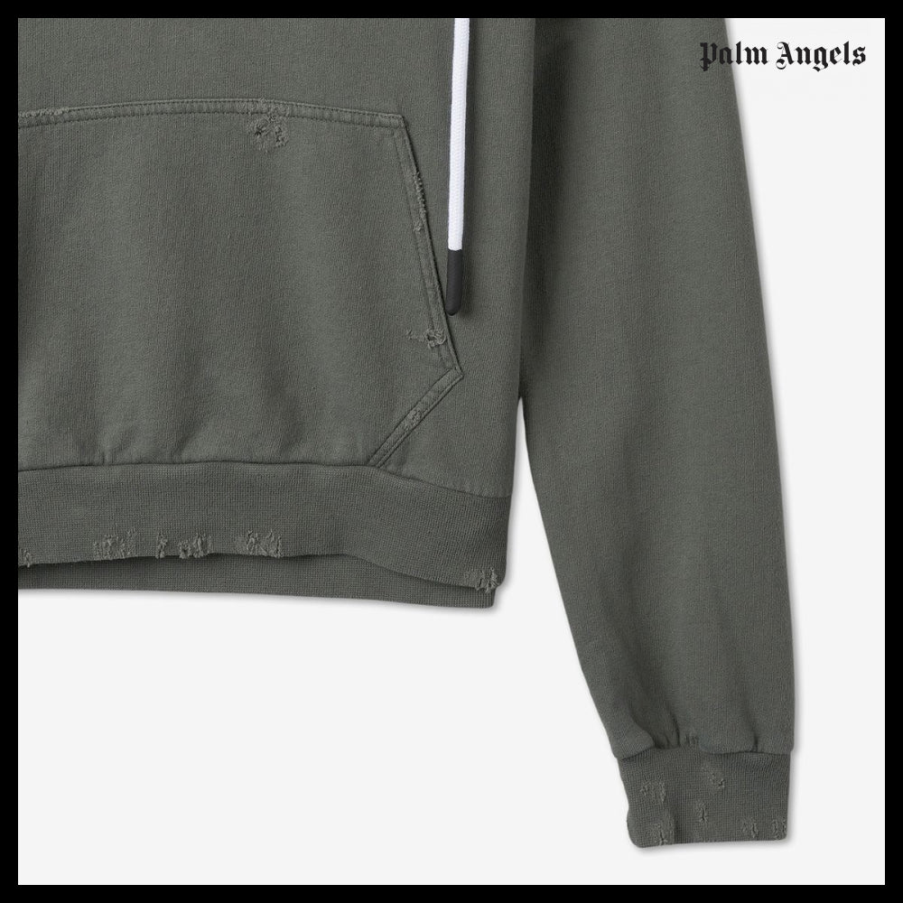 ◆PALM ANGELS◆ フーディ Hoodie Khaki ベア ロゴ