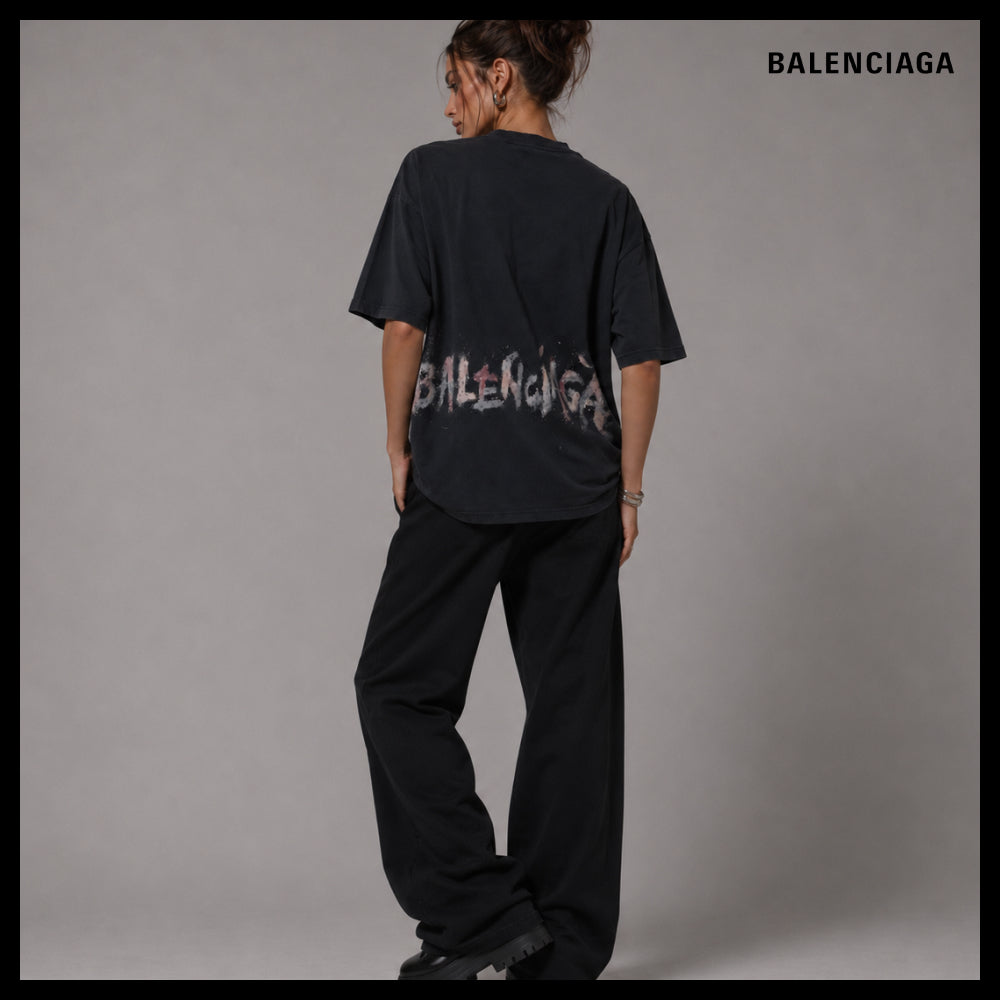 【BALENCIAGA】Balenciaga Nail Polish T-Shirt Medium Fit