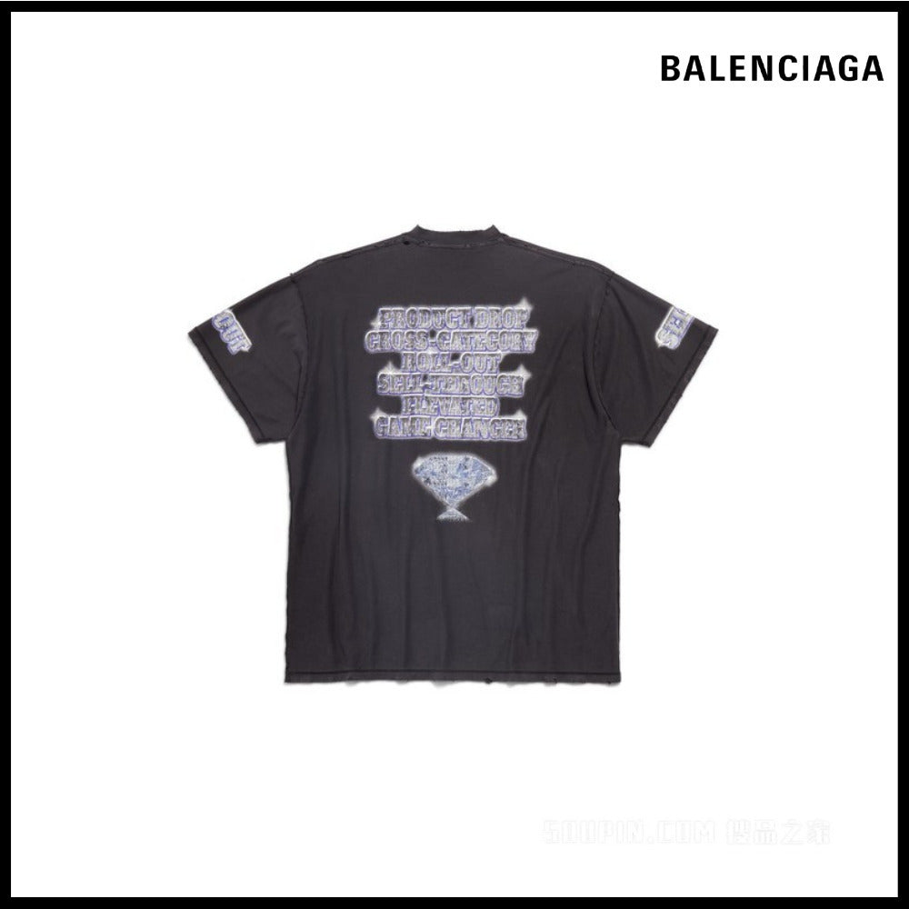 【BALENCIAGA】SNBN Inside-Out Oversized T-Shirt Black