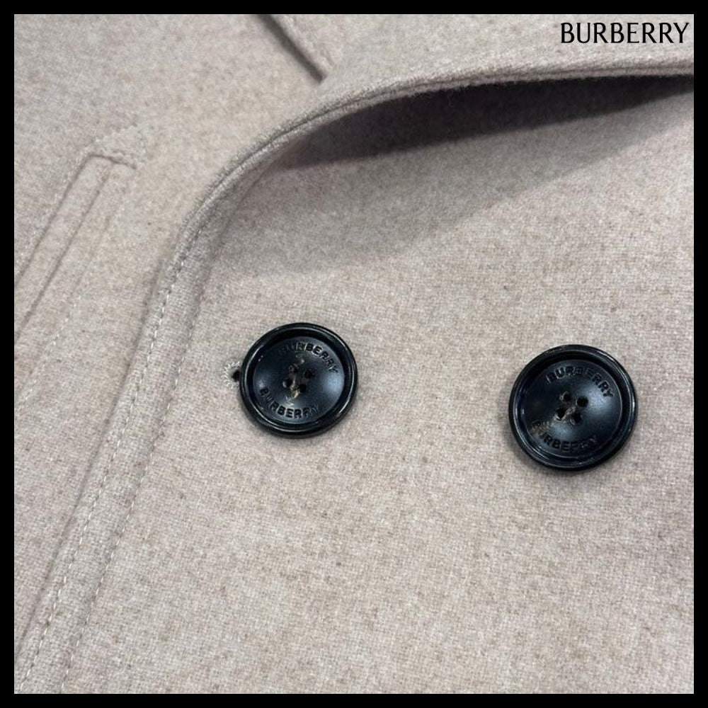 【Burberry】New ERROL Internal EKD Wool Nylon Short Peacoat