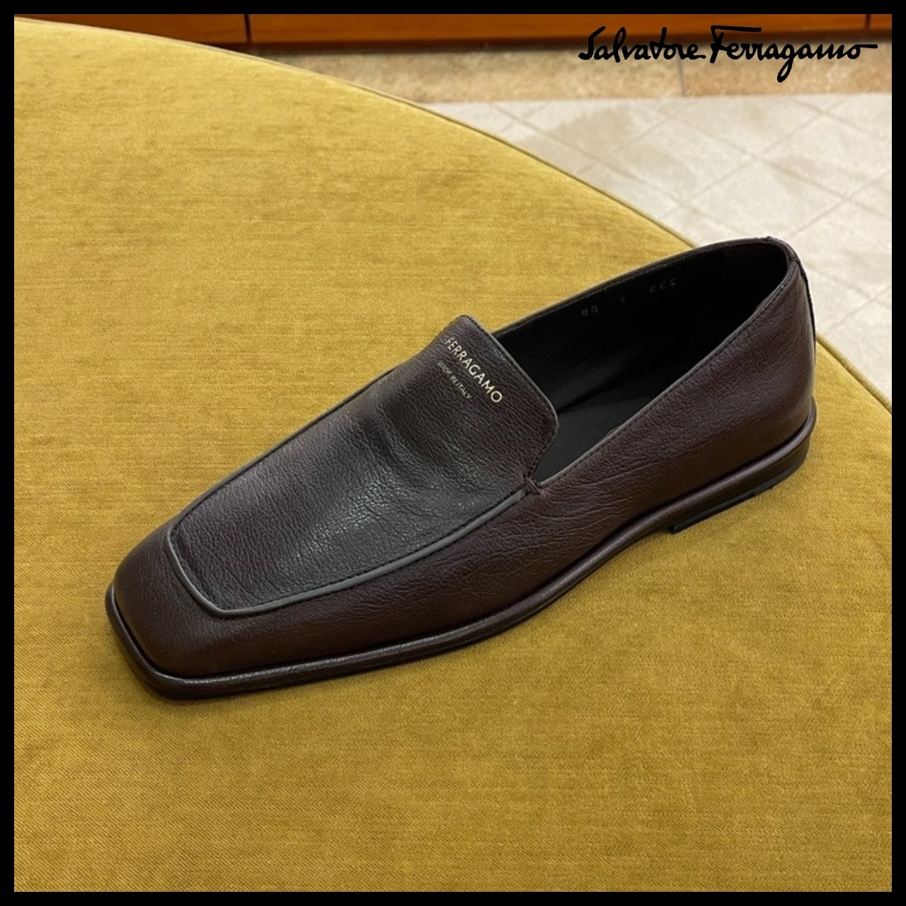 【FERRAGAMO】BRIAN LOGO MOCCASIN LOAFERS BROWN