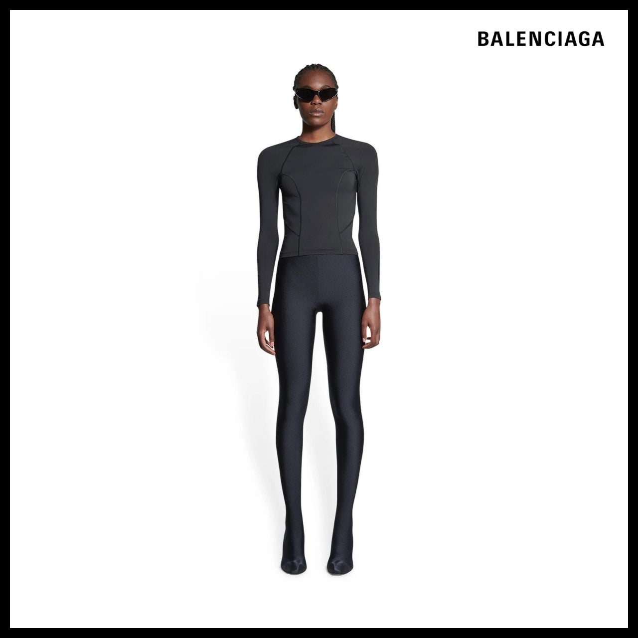 【BALENCIAGA】3B Sports Icon Fitted Long Sleeve T-Shirt