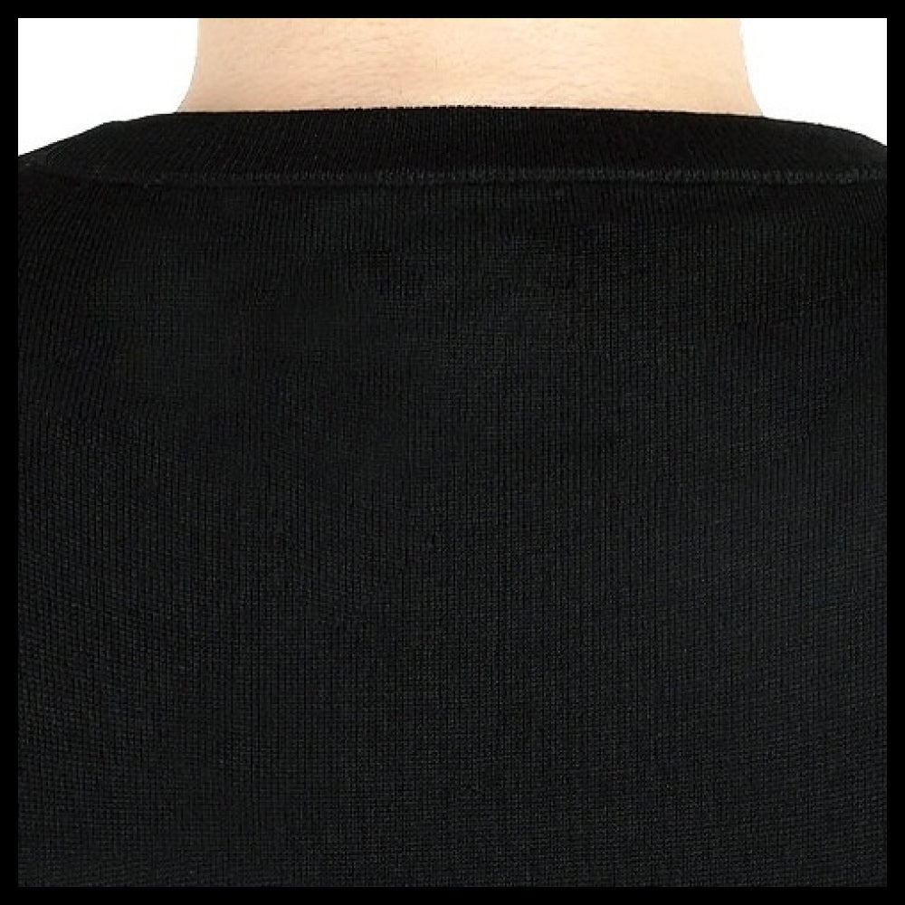 【MONCLER】Logo Print Wool Sweater Knit Black