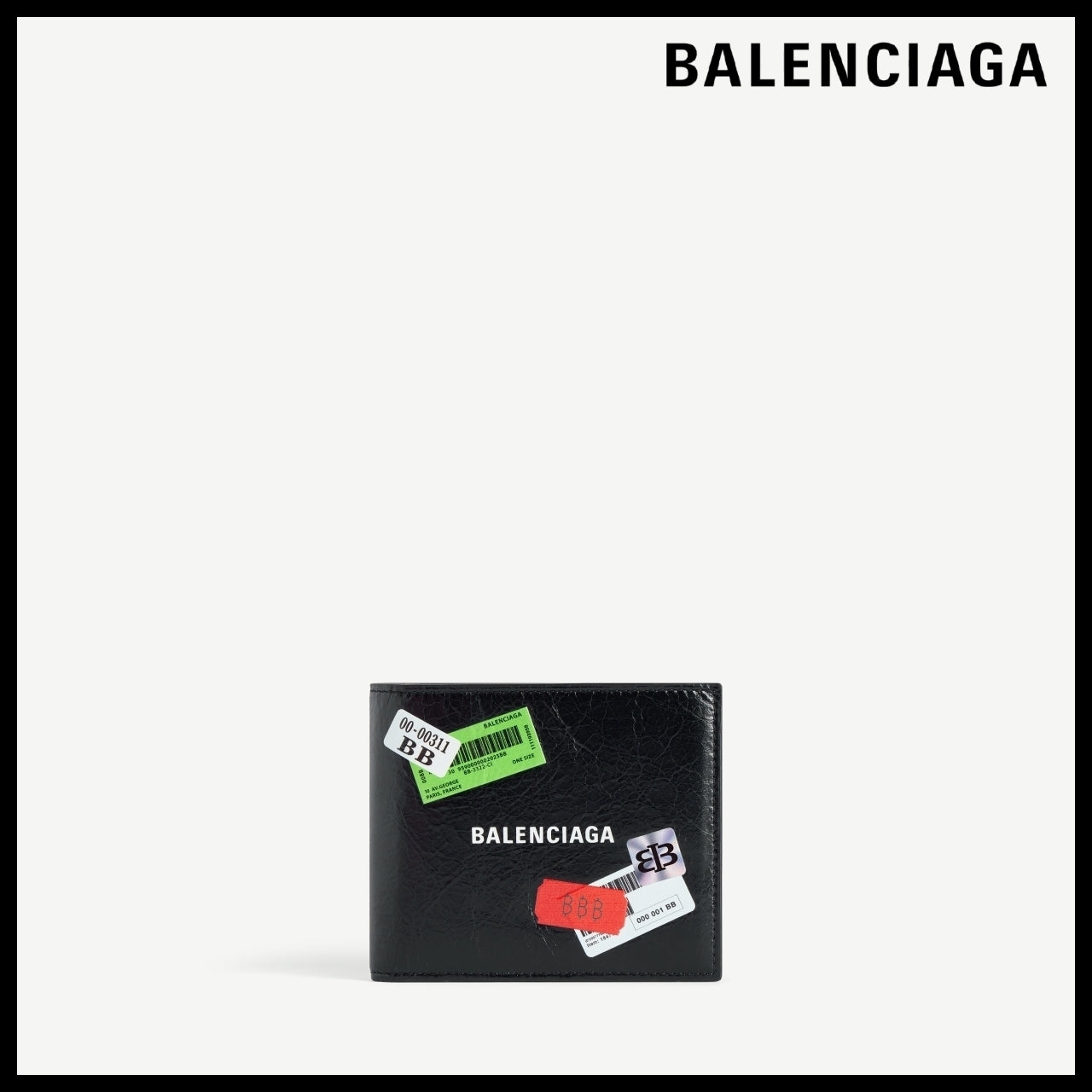 【BALENCIAGA】Cash Square Folded Wallet Black Multicolor