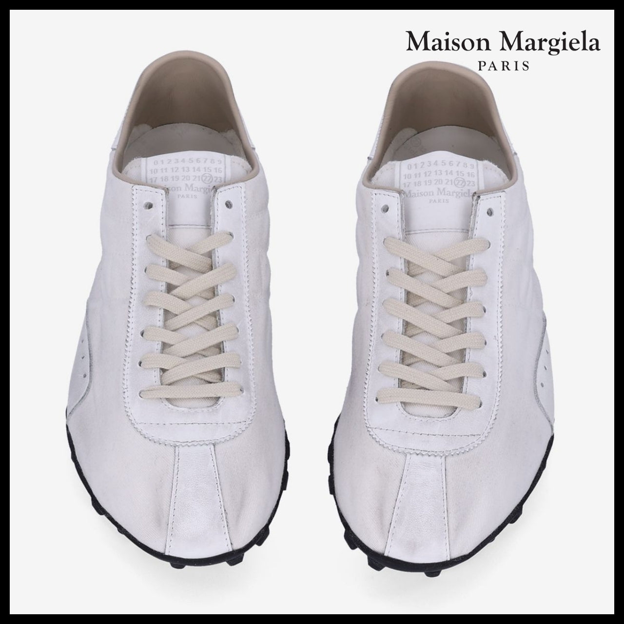 【Maison Margiela】Sprinter Low Top Sneakers White Birch