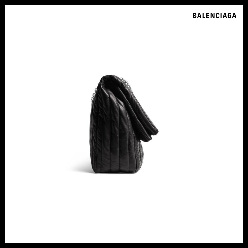 【BALENCIAGA】Monaco Large Chain Bag Quilted Black