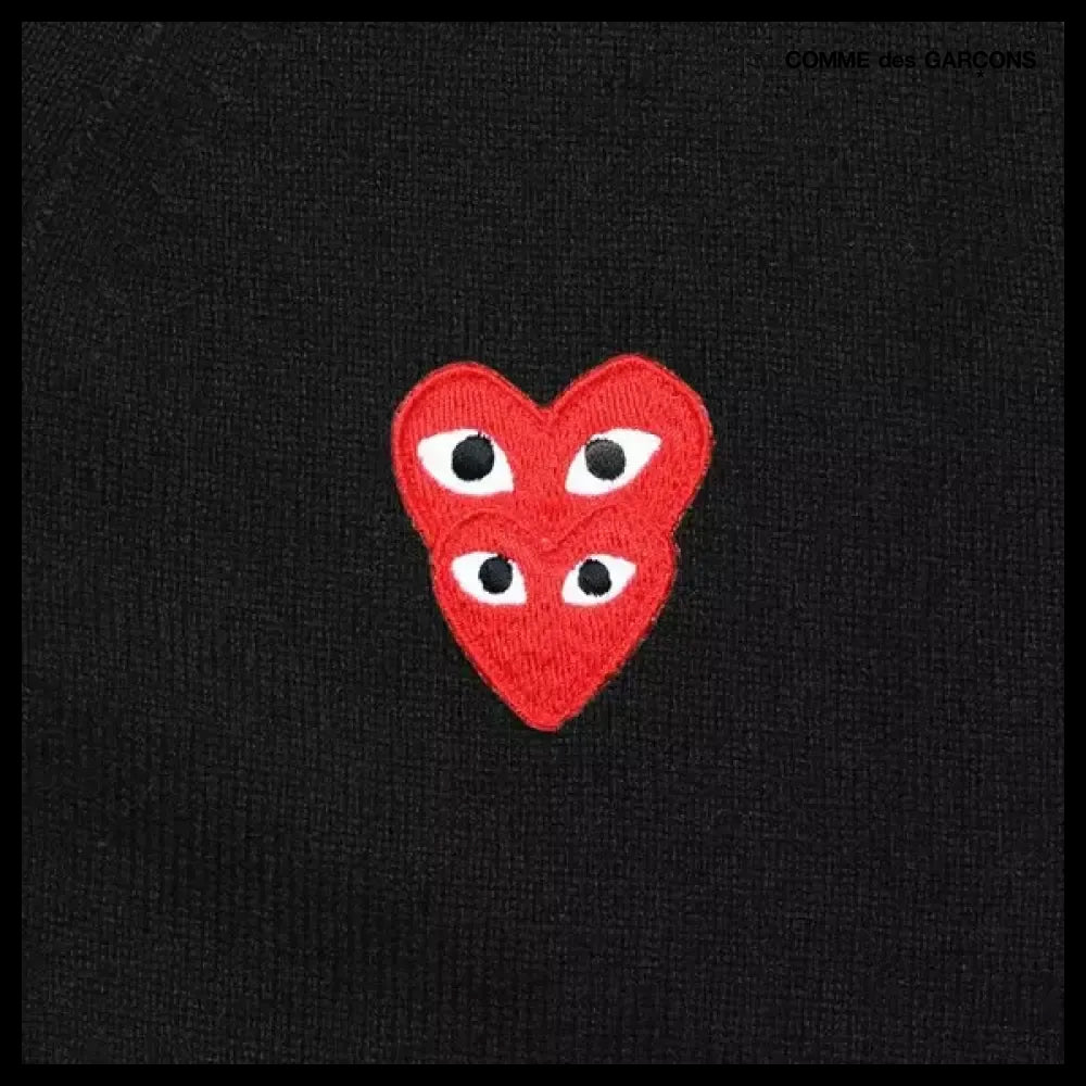 【COMME des GARCONS】PLAY Double Red Heart Patch Men