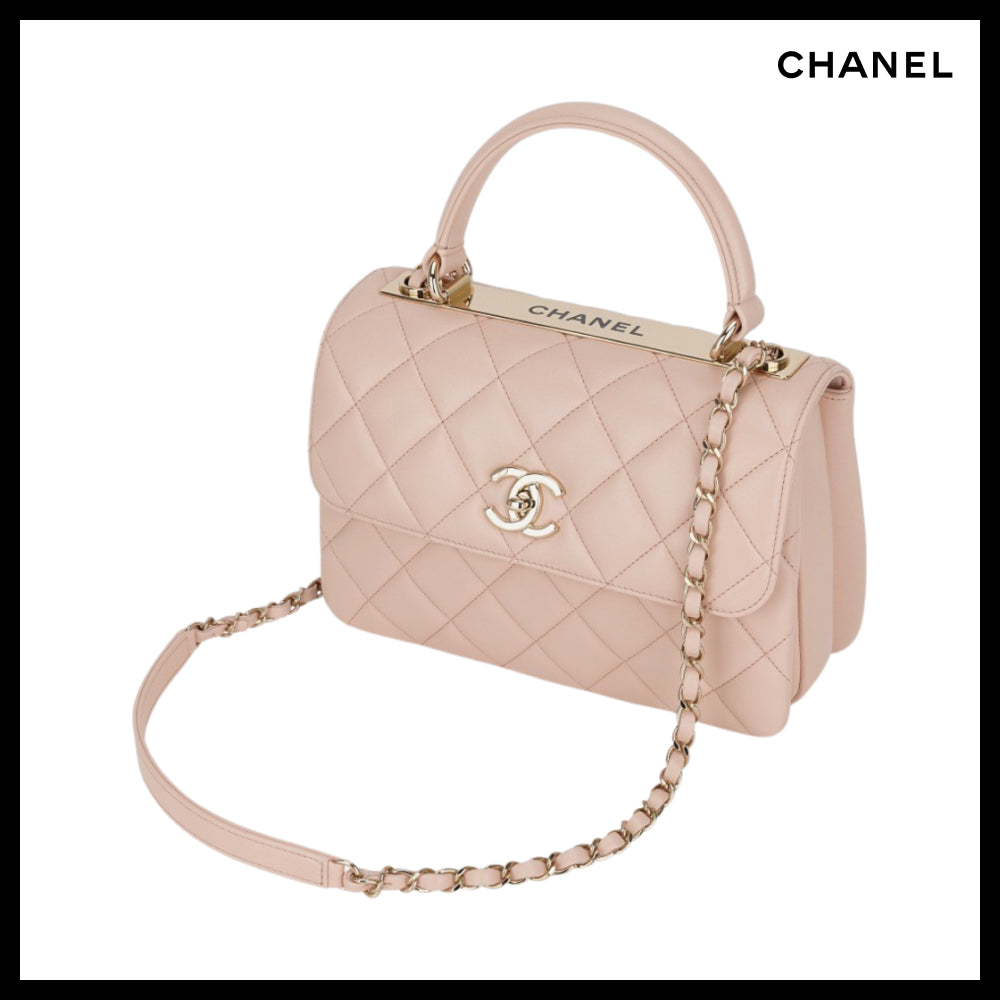 【CHANEL】Small Flap Bag with Top Handle Lambskin