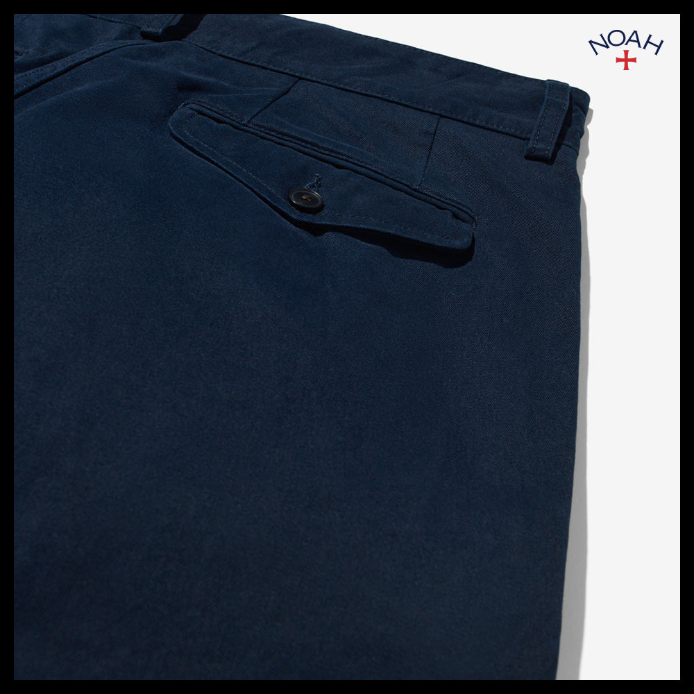 【Noah】Single pleat baggy shorts navy