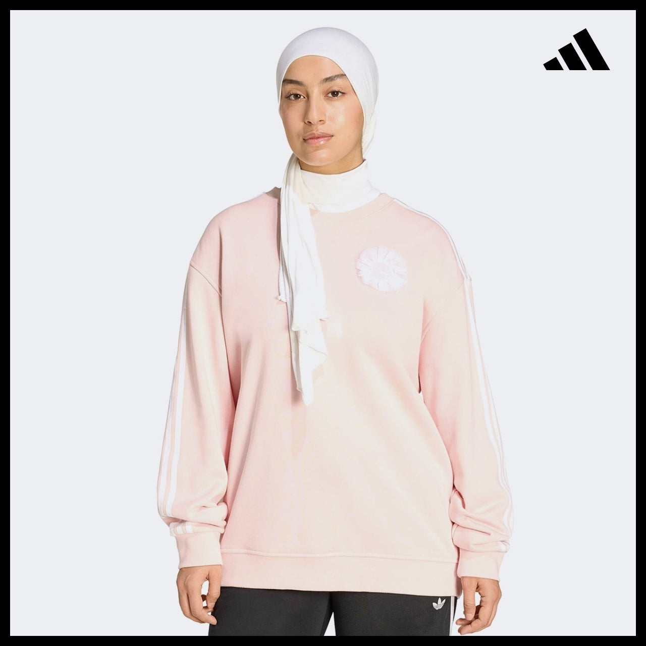 【ADIDAS】Original Lace Branding Crew Sweatshirt KS6471