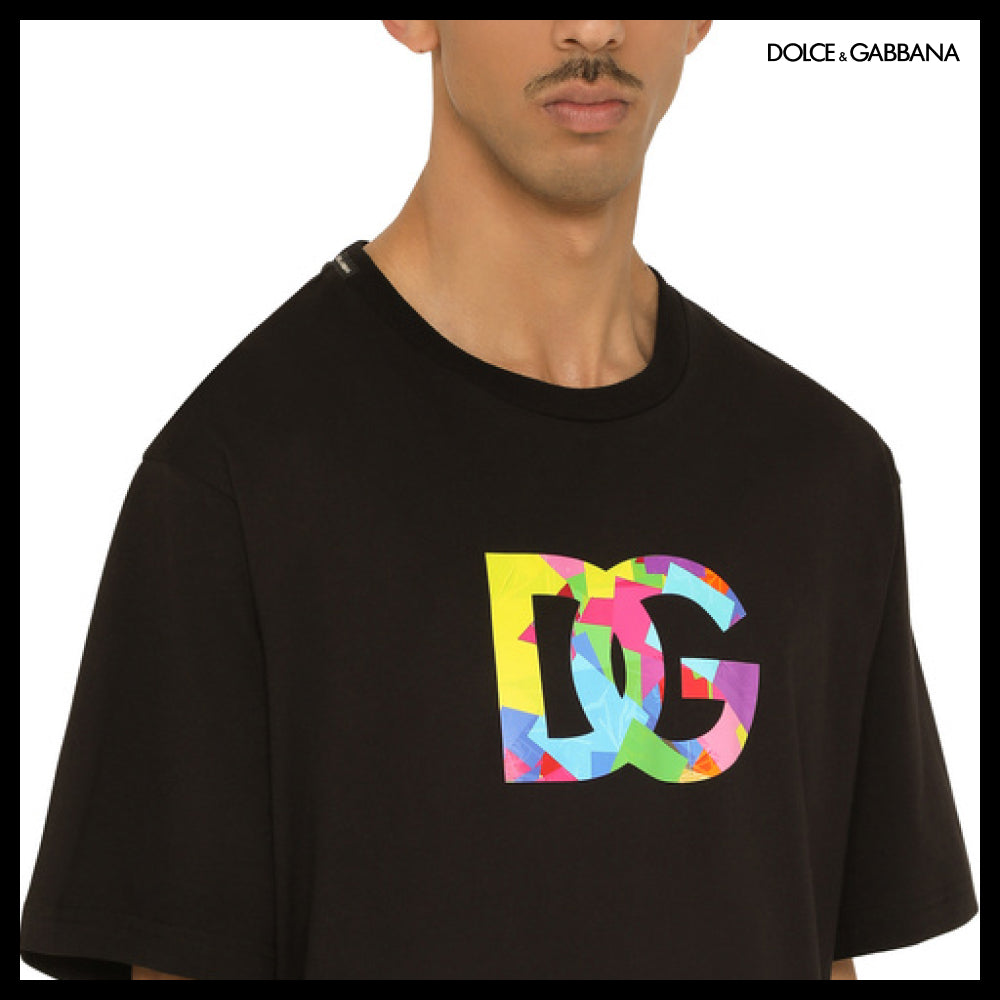【Dolce&Gabbana】COTTON T SHIRT DG LOGO PRINT