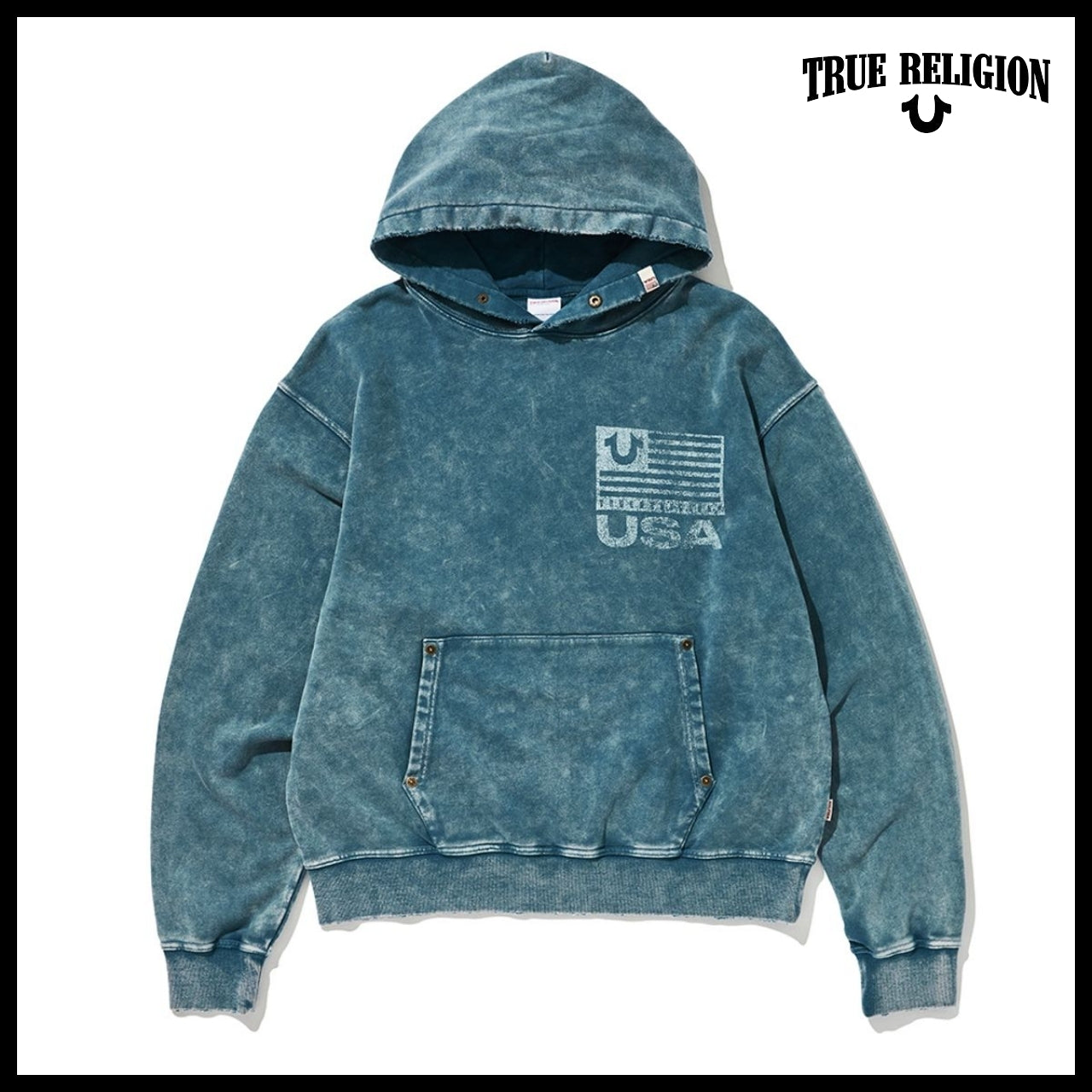 【TRUE RELIGION】Antismog Hoodie Indigo