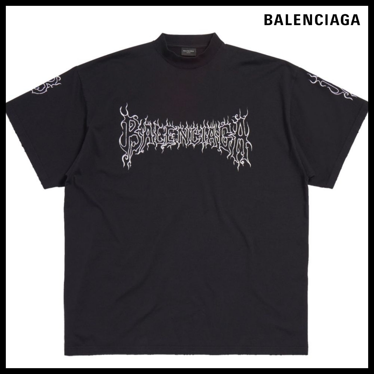 【BALENCIAGA】Darkwave Cotton T-Shirt Black