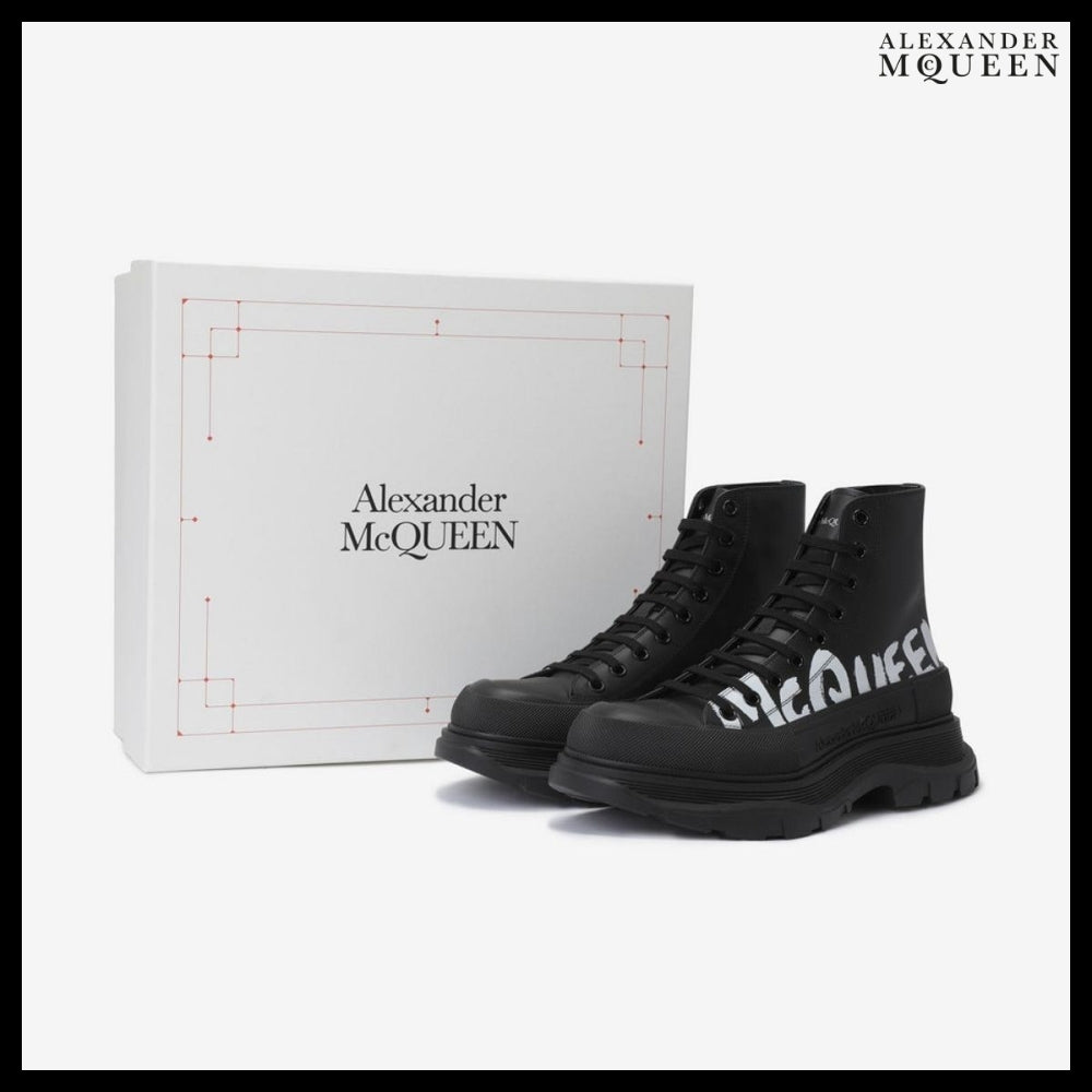 【Alexander Mcqueen】Tread Slick Boots - Black