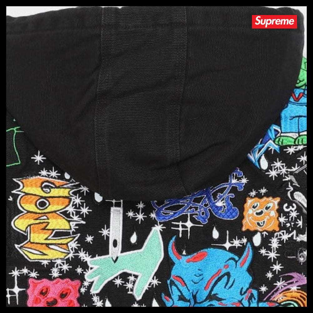 【100%正規品保証 Supreme】AOI Embroidery Hooded Work Jacket