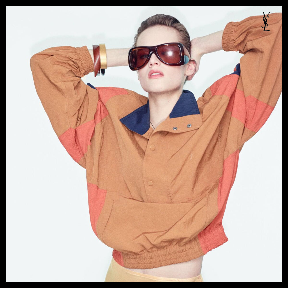 【Saint Laurent】Nylon Faille CASSANDRE Windbreaker
