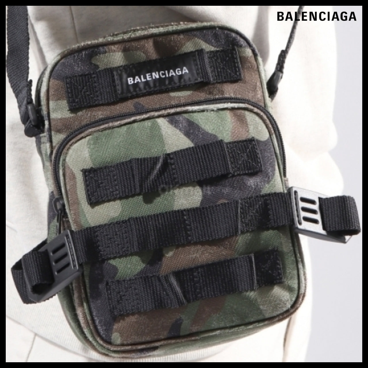 【BALENCIAGA】Ami Crossbody Messenger Bag