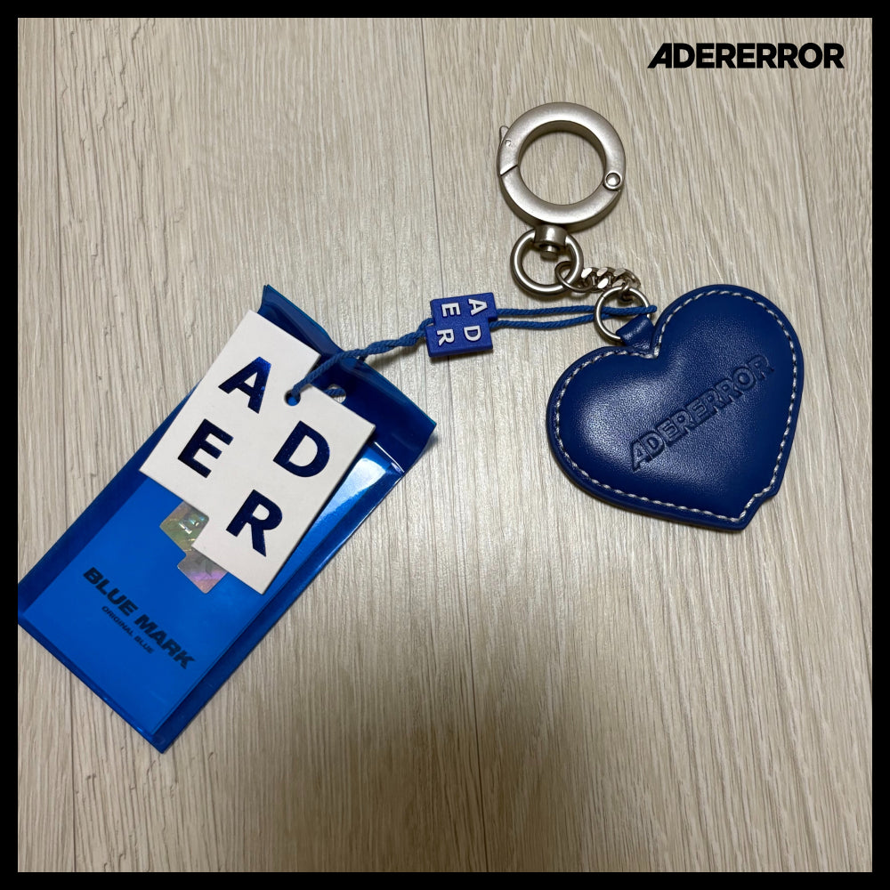 【ADERERROR】Twin Heart Keyring Z-Blue