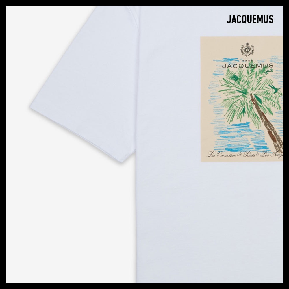 【JACQUEMUS】Marino Graphic Short Sleeve T Shirt White