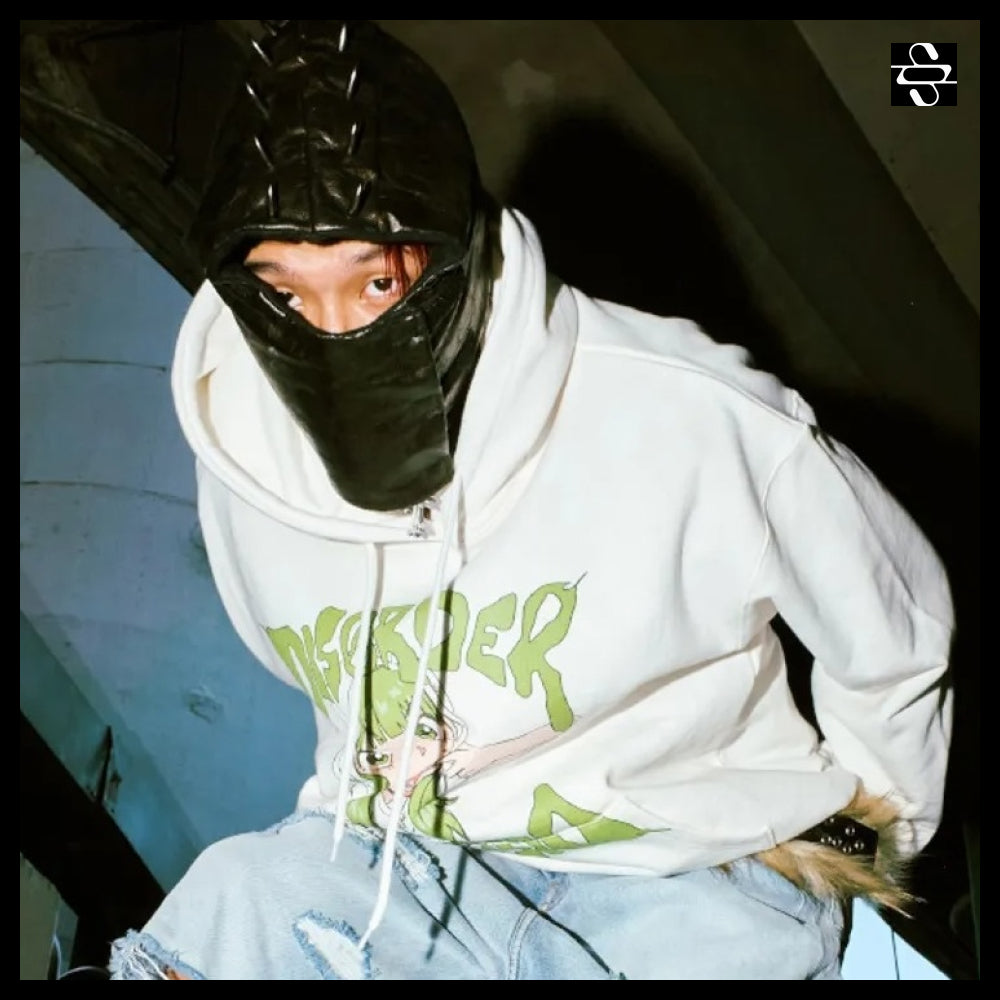 【SUNDAYOFFCLUB】I Love Techno Hoodie Off White