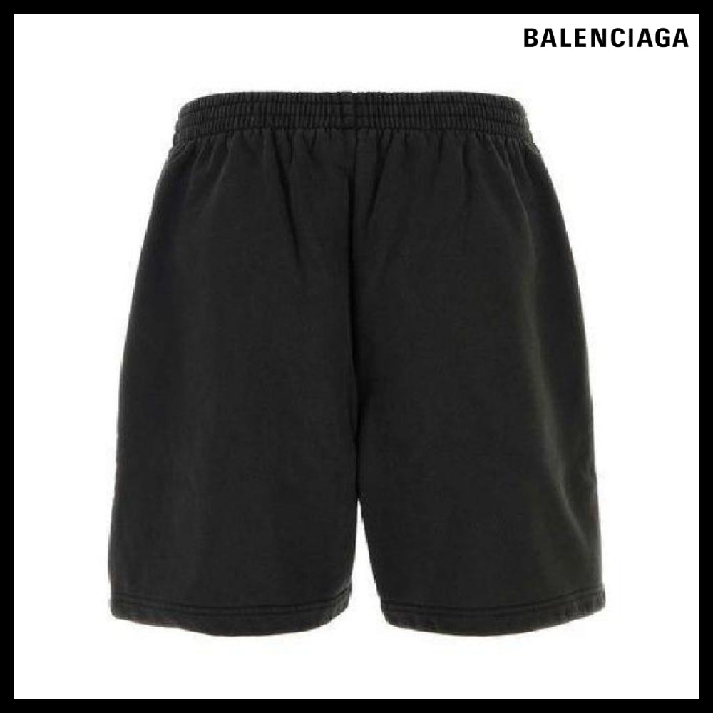 【BALENCIAGA】ロゴ プリント コットン ショーツ