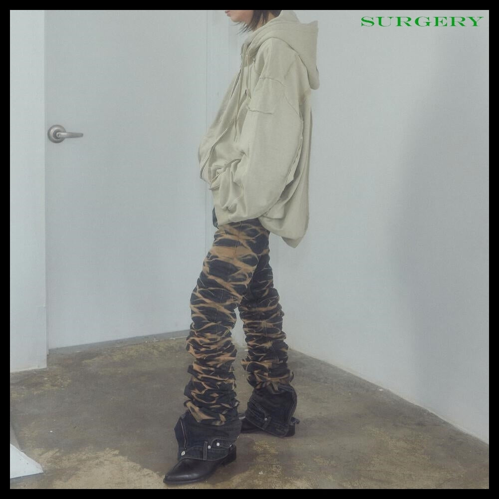 【SURGERY】Yoonseul Long Length Double Jeans Vintage Blue