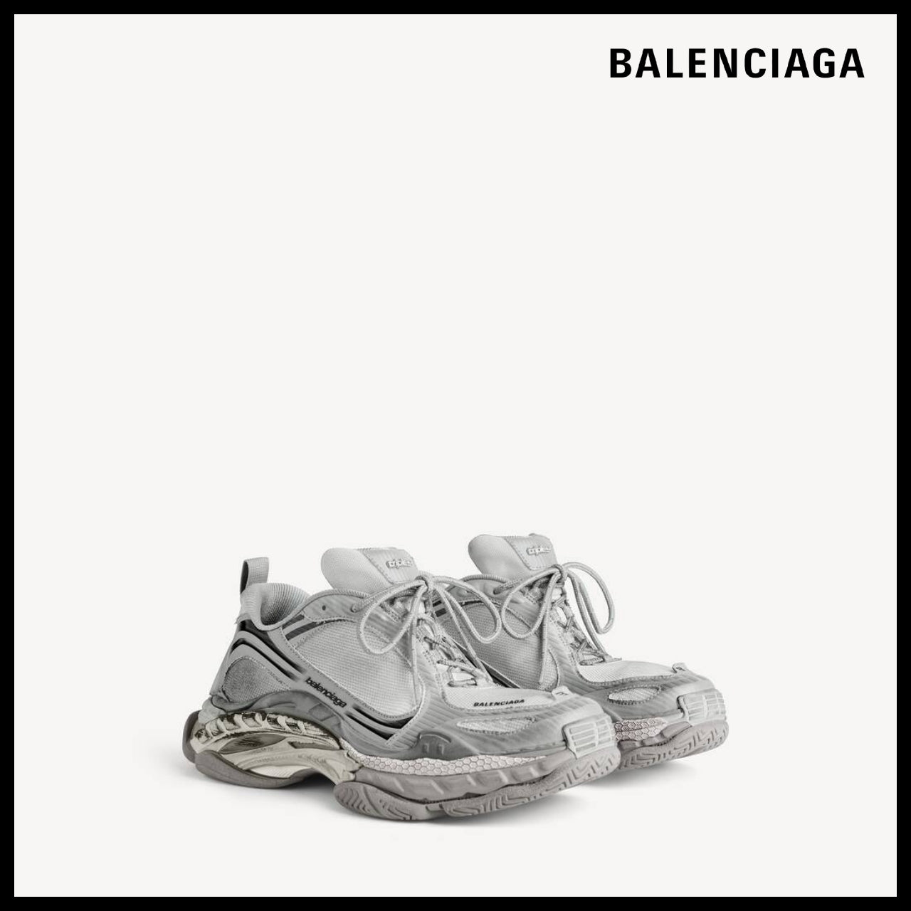 【BALENCIAGA】Triple S2 Gradient Sneakers Grey