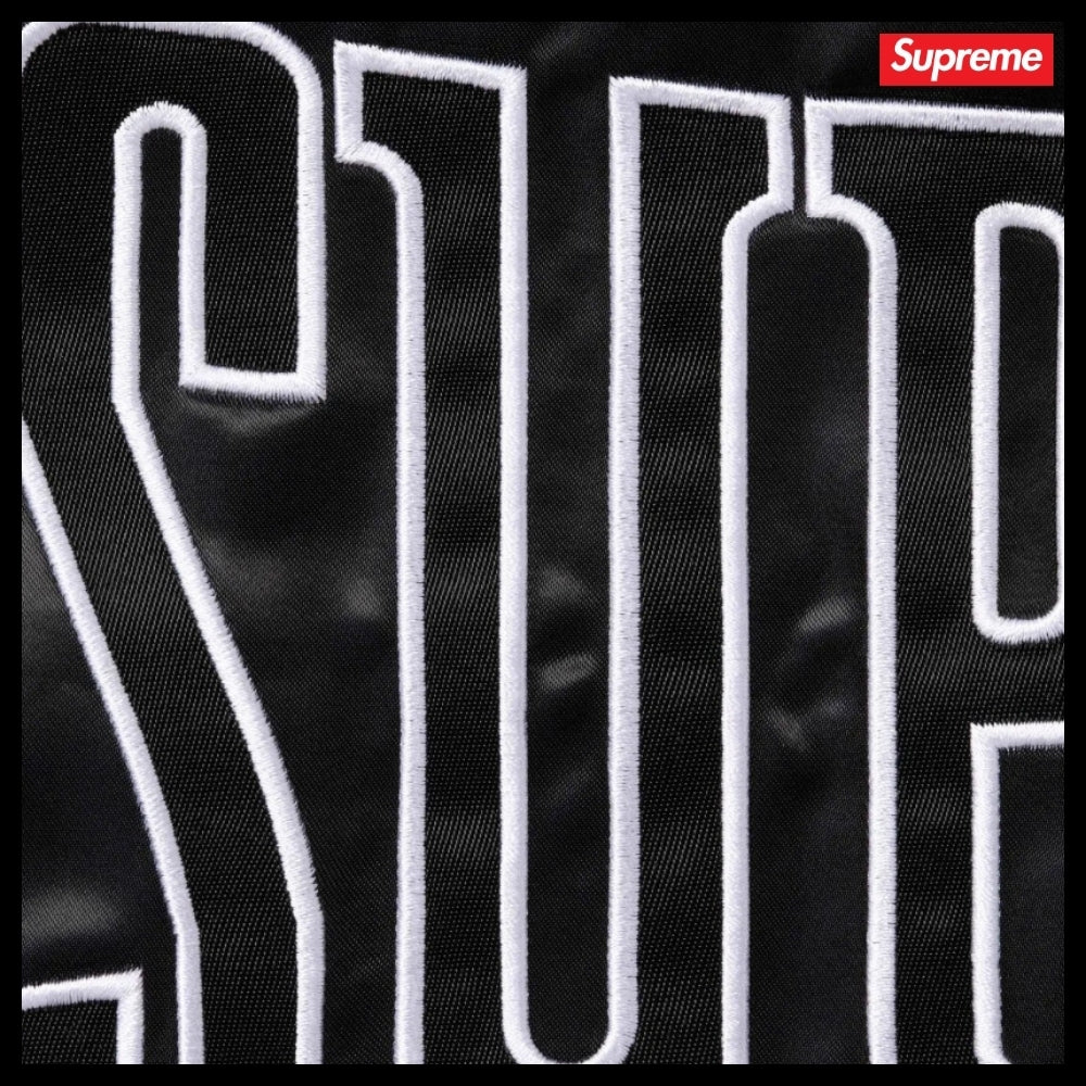 【Supreme】Satin Piping Pullover Black 25SS