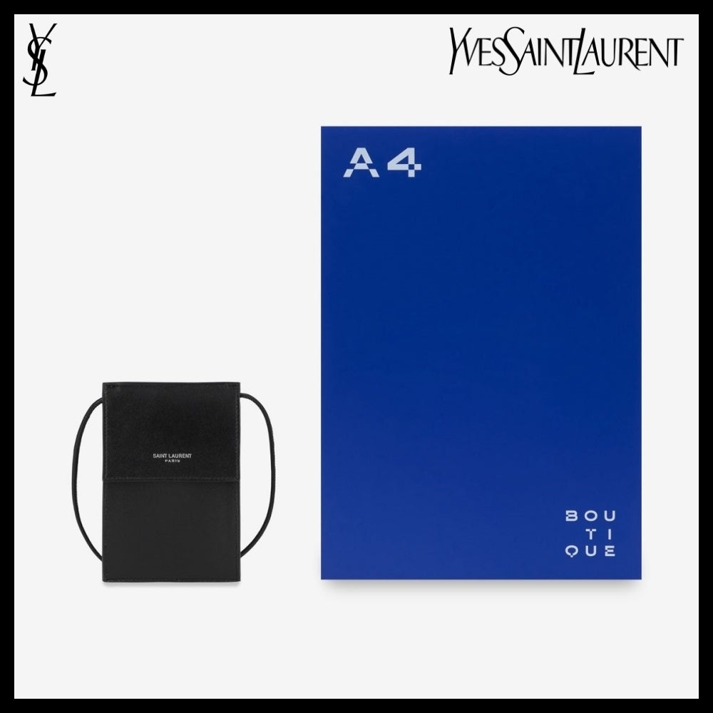 【SAINT LAURENT】 LOGO LEATHER CROSSBODY BAG