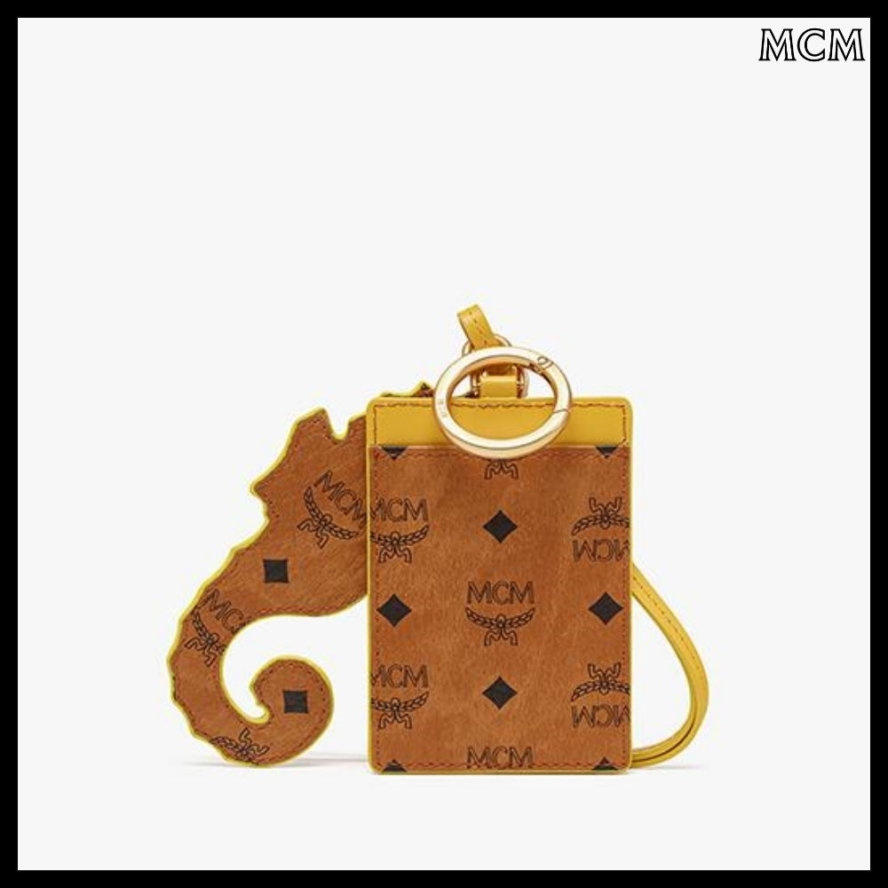 【MCM】Aren visetos lanyard card case with seahorse charm