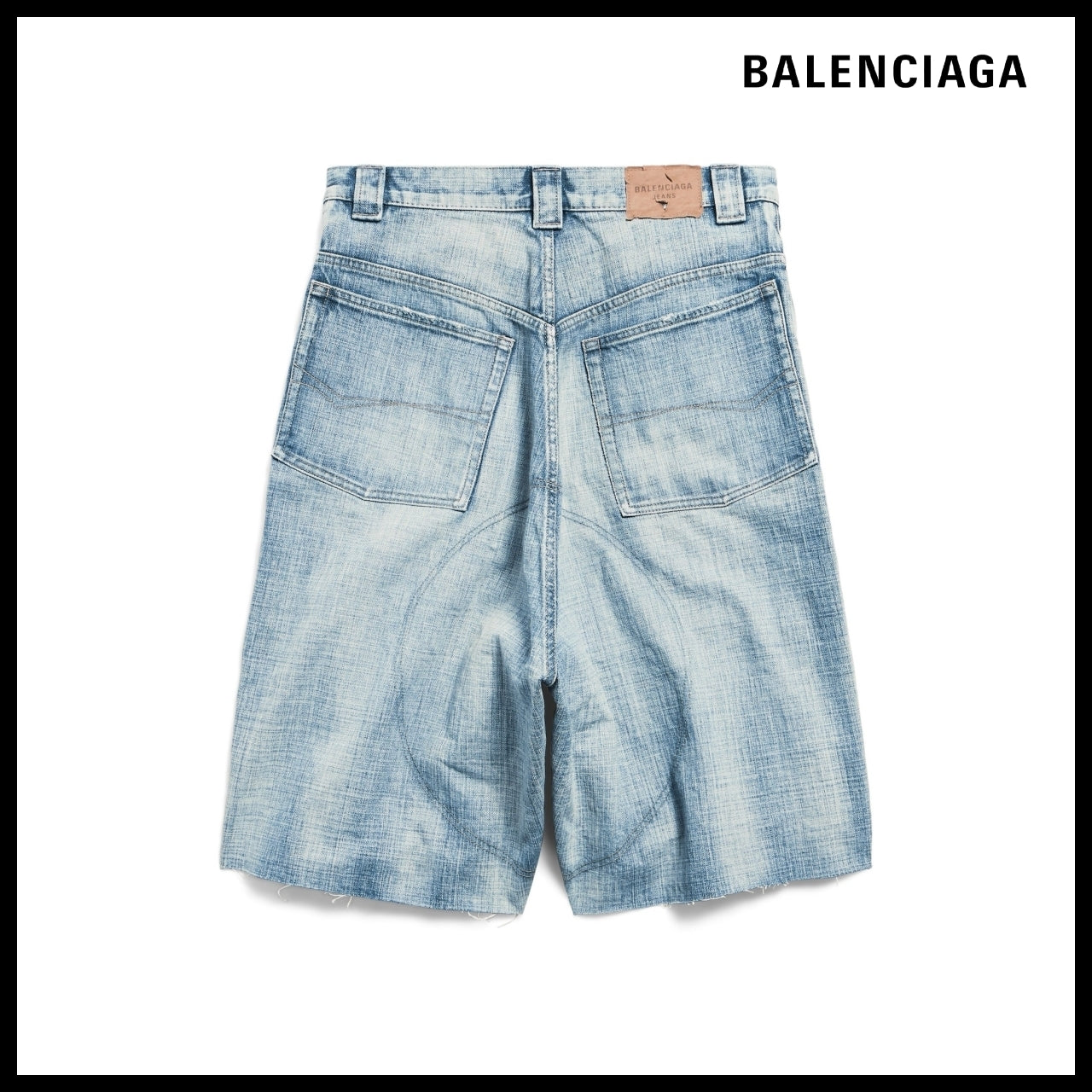 【BALENCIAGA】Men’s Knee Dart Slim-Fit Shorts