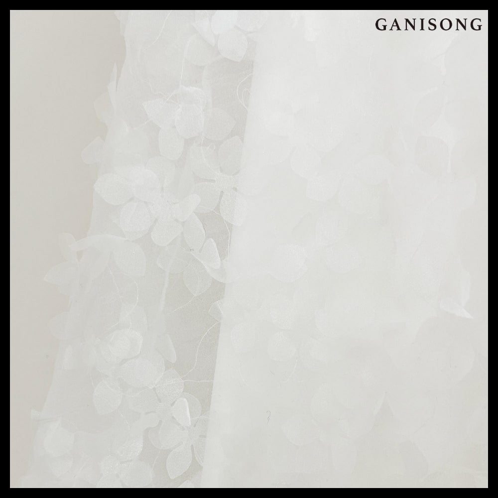 【GANISONG】Bridal Angel Pollen Halterneck Dress White