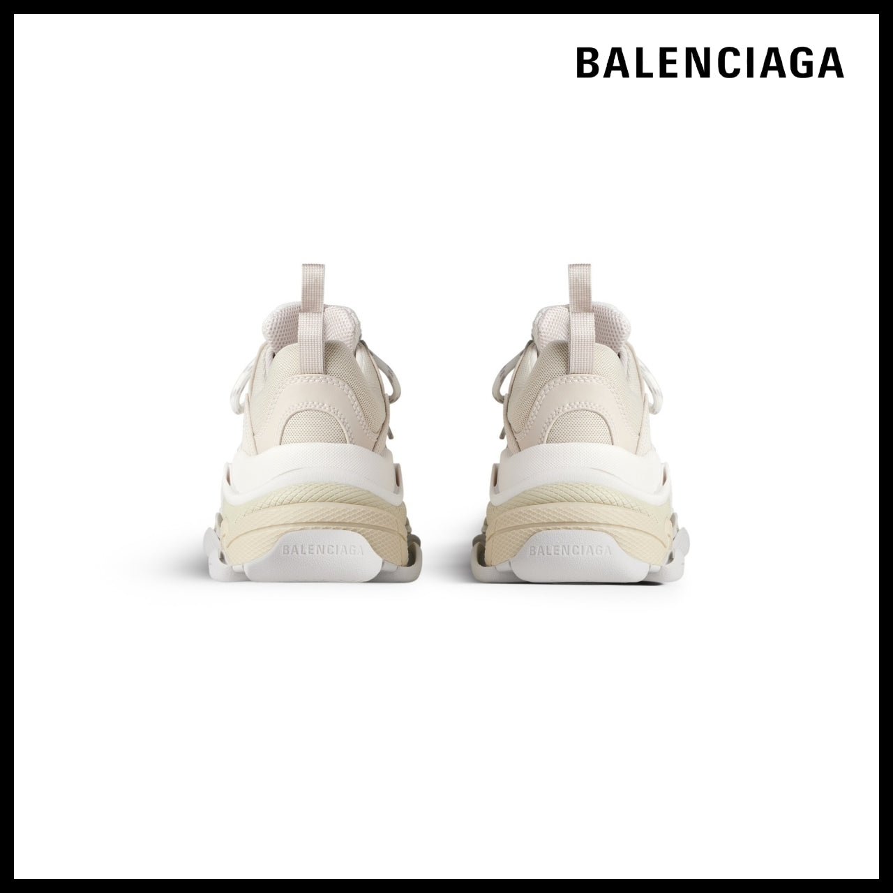 【BALENCIAGA】Triple S Trainers Off-White
