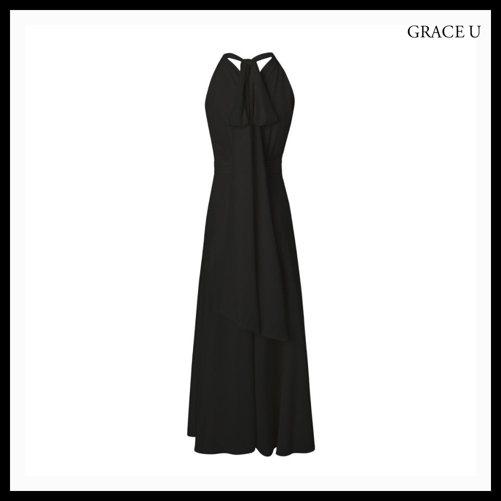 【GRACE U】Isabel Halter-Neck One-Piece 3 Colors