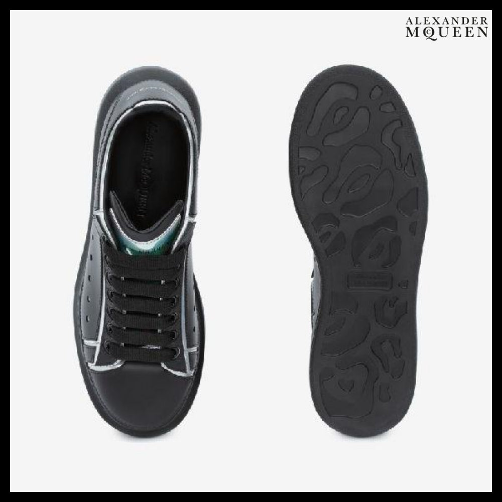 【Alexander Mcqueen】Silver Line Detail Oversole Sneakers