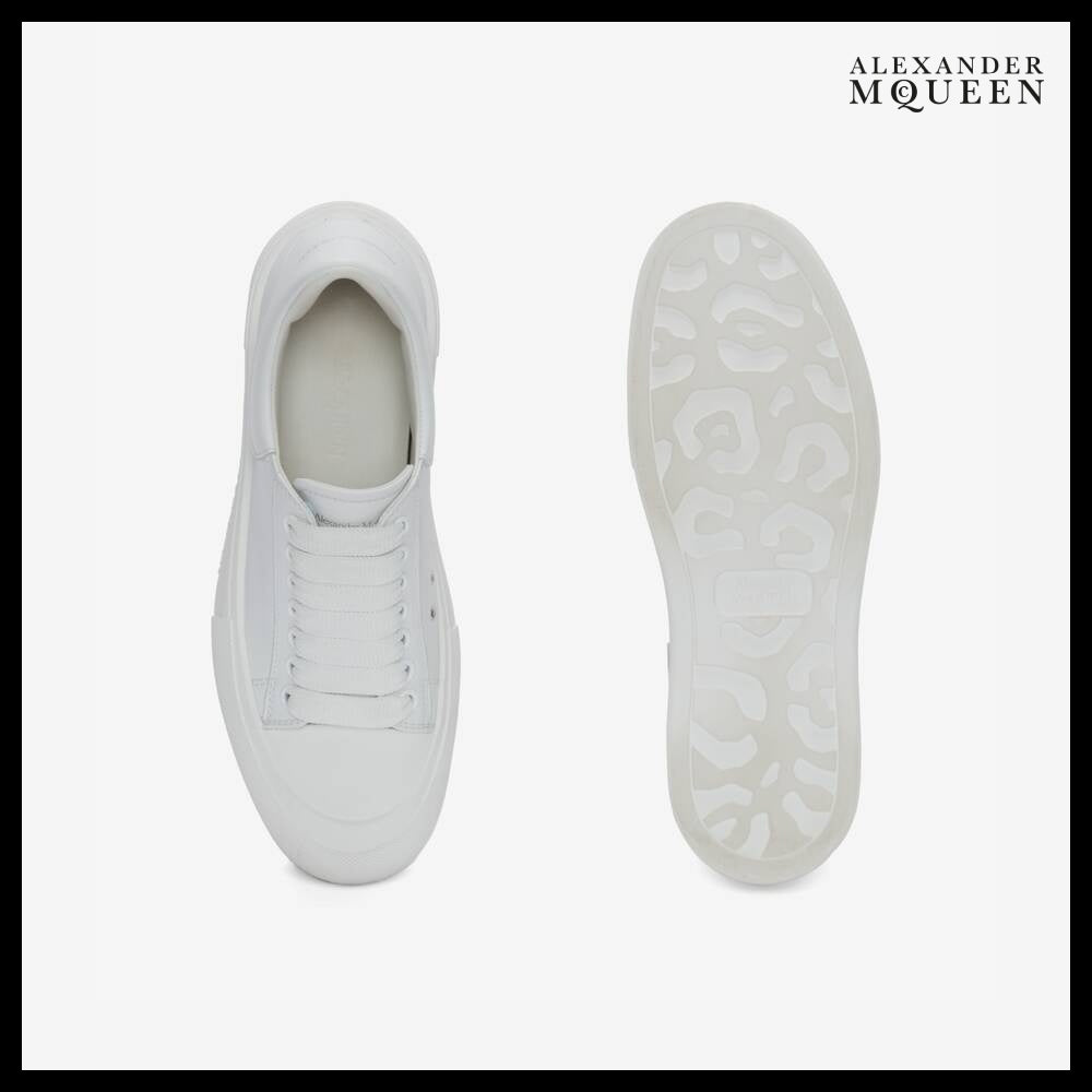 【Alexander Mcqueen】Women’s Deck Lace-Up Plimsoll Optic Wh
