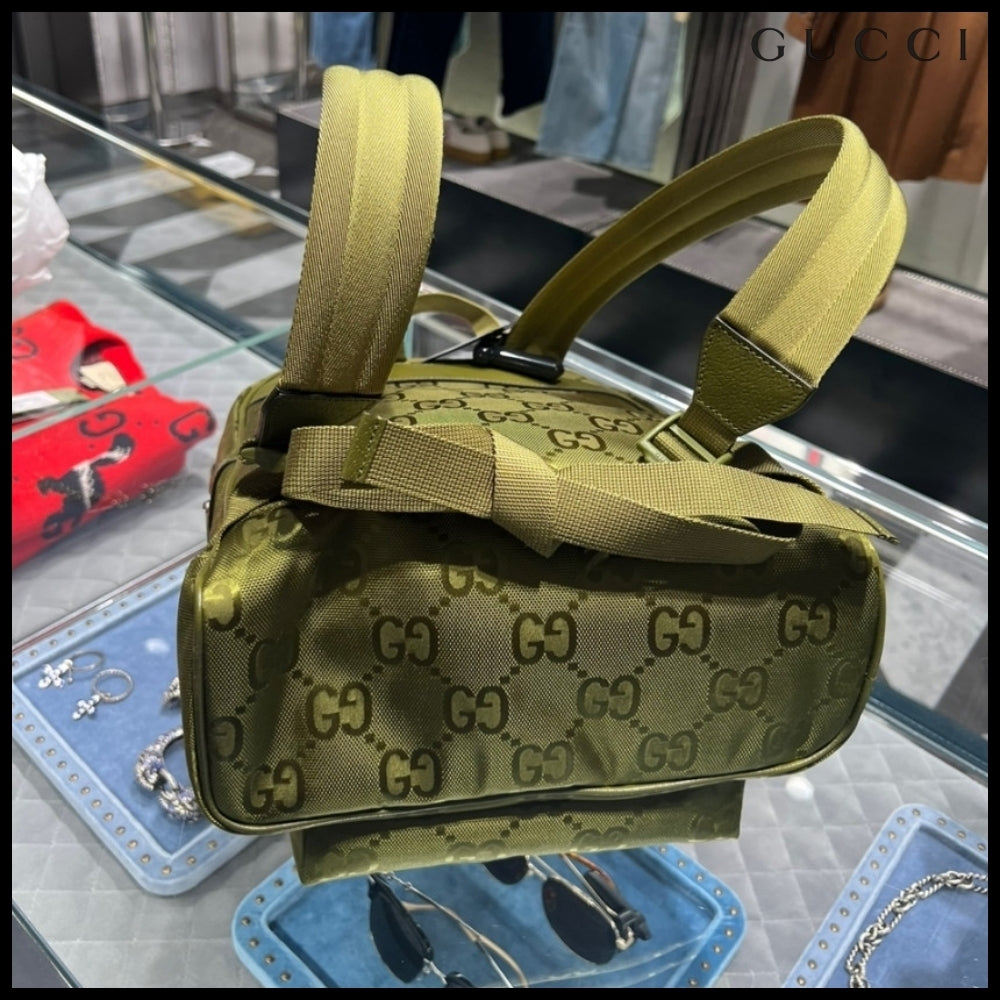 【GUCCI】Off the Grid GG Nylon Backpack Juniper Green
