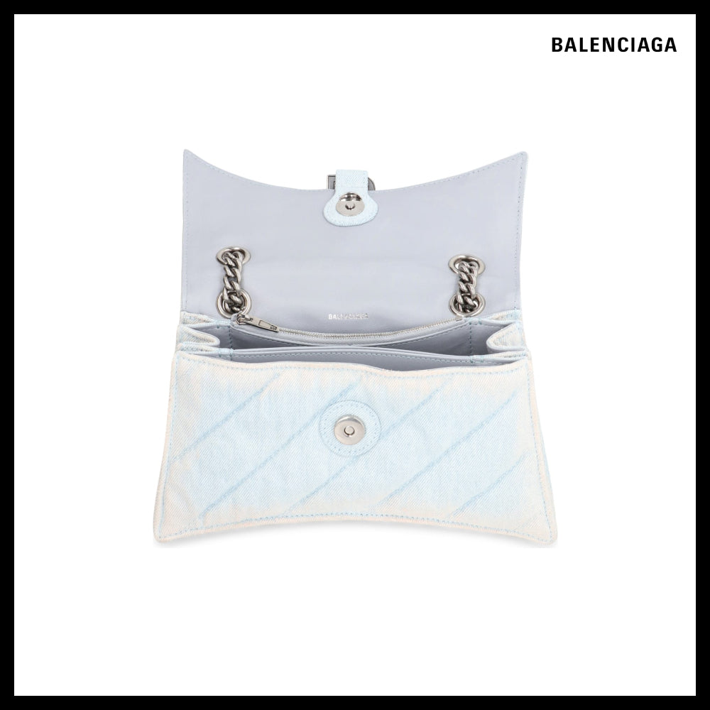 【BALENCIAGA】Crush Chain Bag Pale Blue