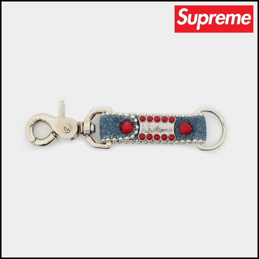 【SUPREME】 Logo BB Simon Denim Unisex Keychain WASHDINDG
