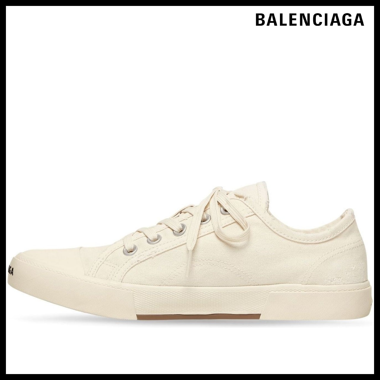 【BALENCIAGA】Paris Low Top Sneaker White Destroyed White