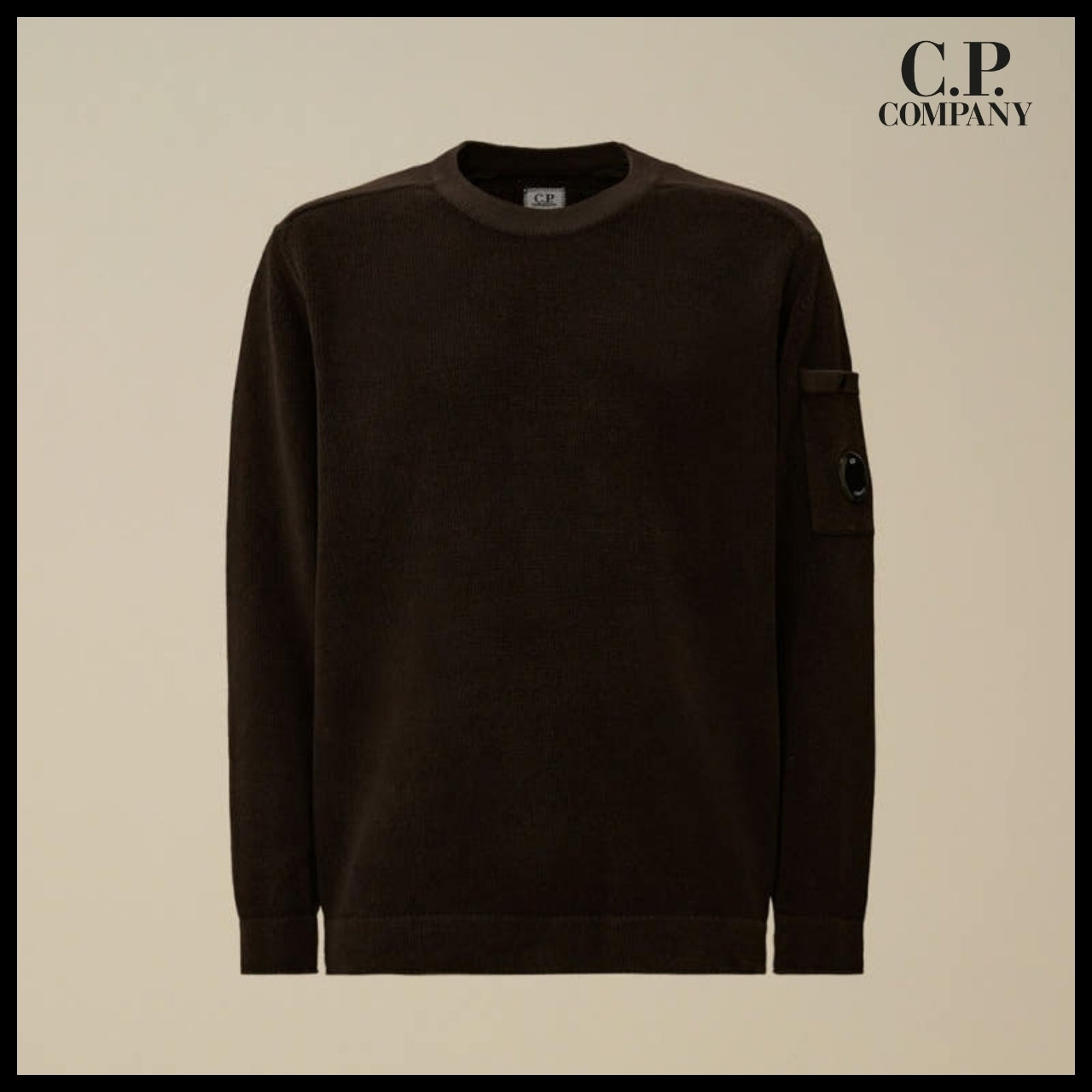 【CP COMPANY】Cotton Chenille Crewneck Lens Knit 999