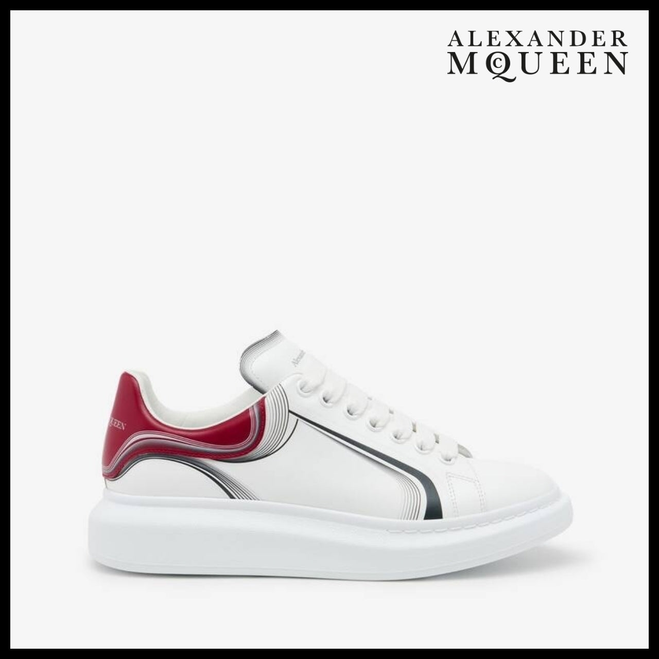 【Alexander Mcqueen】Men's Oversized Sneaker White Garnet