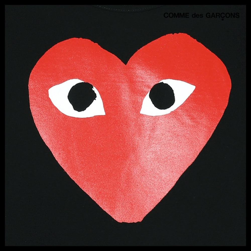 【COMME des GARCONS】 Mens Red Heart Printing Short Sleeve
