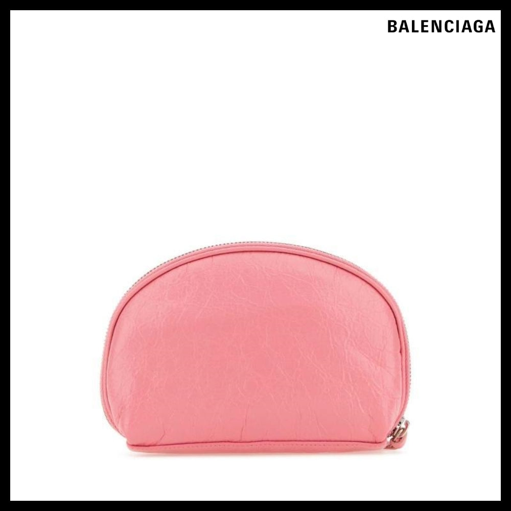 【BALENCIAGA】Pink Leather Le Cagole XS Beauty Case