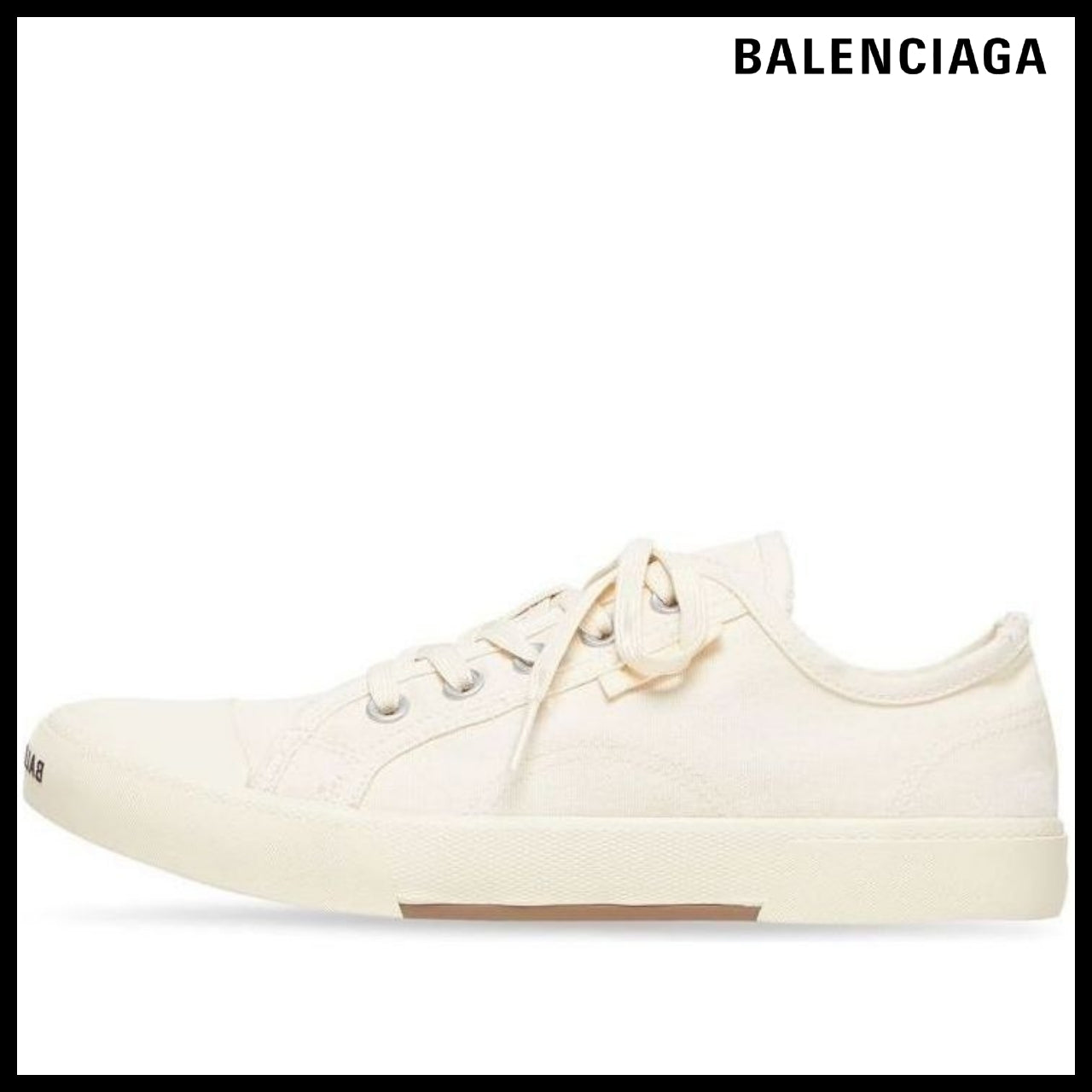 【BALENCIAGA】Paris Low Top Sneaker White Destroyed Cotton