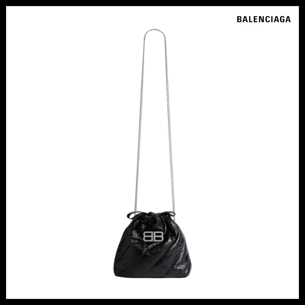 【BALENCIAGA】Crush XS Tote Bag Quilted Black