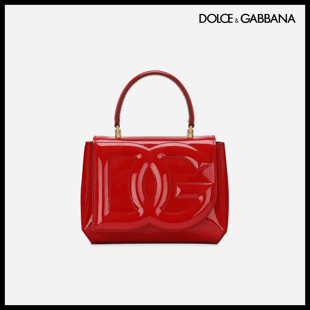 【Dolce & Gabbana】DG Logo Top-Handle Bag Red
