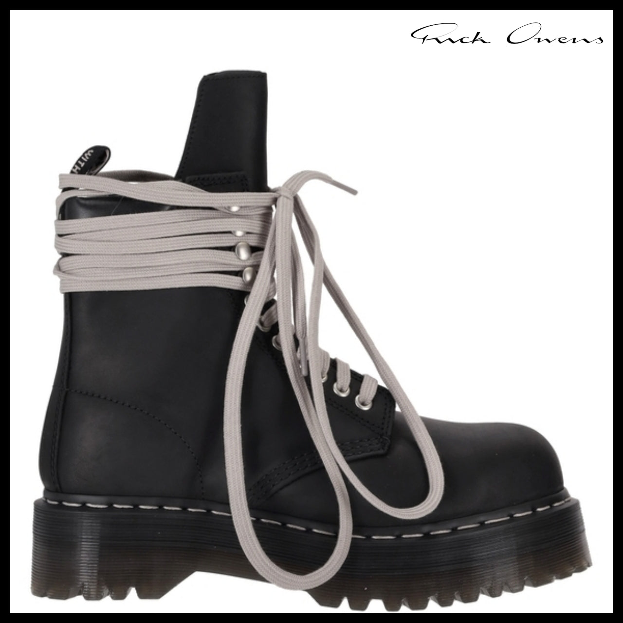 【Rick Owens】Black lace-up boots