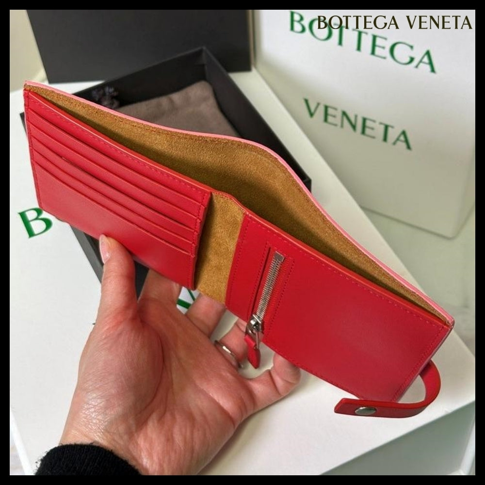 【BOTTEGA VENETA】ナッパ カーフ レザーツートーン二つ折り財布